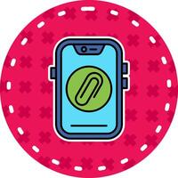 Clip Line Filled Sticker Icon vector