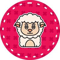Embarrassed Line Filled Sticker Icon vector