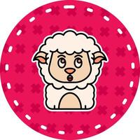 Surprised Line Filled Sticker Icon vector