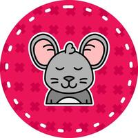 Relieved Line Filled Sticker Icon vector