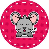 Sleep Line Filled Sticker Icon vector