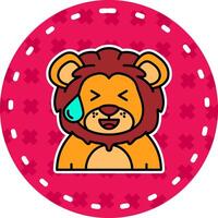 Sweat Line Filled Sticker Icon vector