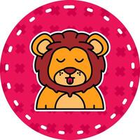 Cute Line Filled Sticker Icon vector