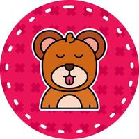 Cute Line Filled Sticker Icon vector