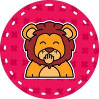 Blush Line Filled Sticker Icon vector