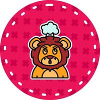 Exploding Line Filled Sticker Icon vector