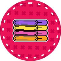 Fabric Line Filled Sticker Icon vector