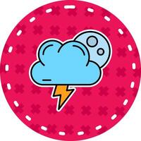 Forecast Line Filled Sticker Icon vector