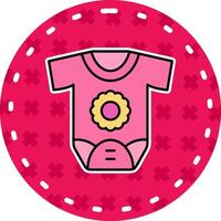 Newborn Line Filled Sticker Icon vector