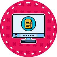 Edit Line Filled Sticker Icon vector