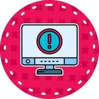 Error Line Filled Sticker Icon vector