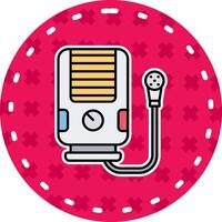 Water heater Line Filled Sticker Icon vector