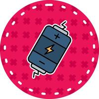 Electric Line Filled Sticker Icon vector