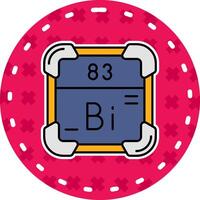 Bismuth Line Filled Sticker Icon vector