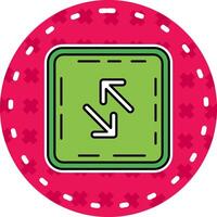 Swap Line Filled Sticker Icon vector