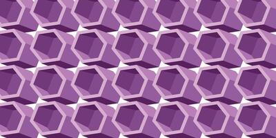 Geometric hexagonal pattern purple vector for background design.