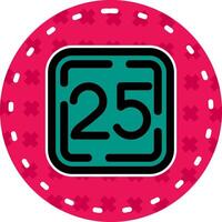 Twenty Five Line Filled Sticker Icon vector