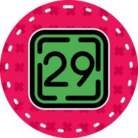 Twenty Nine Line Filled Sticker Icon vector