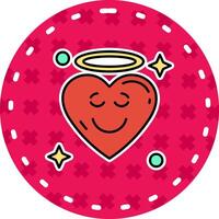 Angel Line Filled Sticker Icon vector