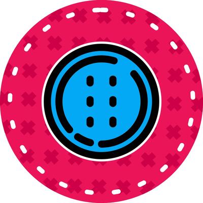 Dotted line Line Filled Sticker Icon