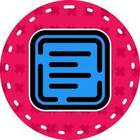 Left allignment Line Filled Sticker Icon vector