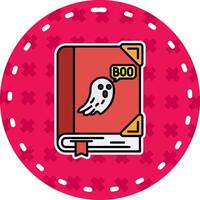 Spooky Line Filled Sticker Icon vector
