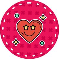 Famous Line Filled Sticker Icon vector