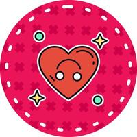 FALSE Line Filled Sticker Icon vector
