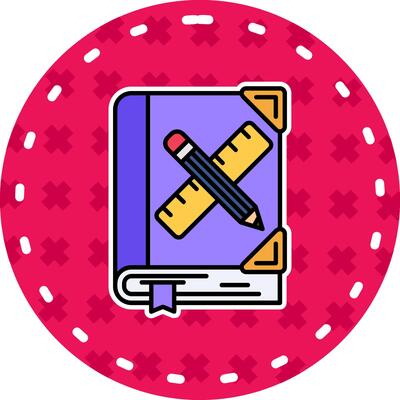 Art book Line Filled Sticker Icon