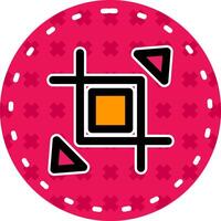 Expand crop resize Line Filled Sticker Icon vector