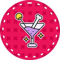 Drink Line Filled Sticker Icon vector