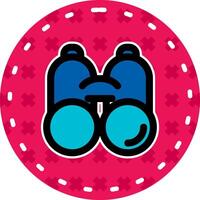 Binoculars Line Filled Sticker Icon vector