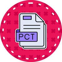 Pct Line Filled Sticker Icon vector