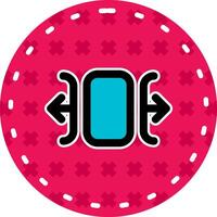 Carousel horizontal Line Filled Sticker Icon vector