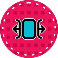 Carousel horizontal Line Filled Sticker Icon vector