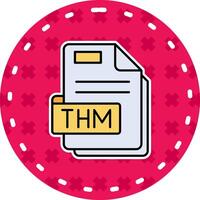 Thm Line Filled Sticker Icon vector