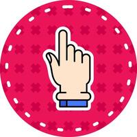 Hand click Line Filled Sticker Icon vector