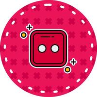 Dice two Line Filled Sticker Icon vector