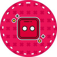 Dice two Line Filled Sticker Icon vector