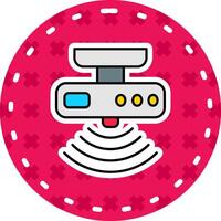 Motion sensor Line Filled Sticker Icon vector