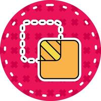 Unite Line Filled Sticker Icon vector