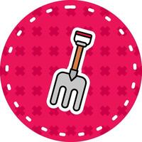 Fork Line Filled Sticker Icon vector