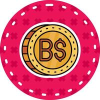 Brunei Line Filled Sticker Icon vector