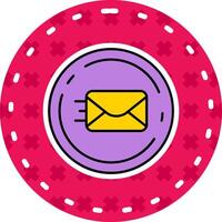 Send Line Filled Sticker Icon vector