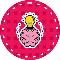 Brainstroming Line Filled Sticker Icon vector