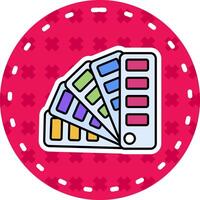 Color sample Line Filled Sticker Icon vector