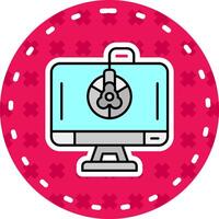 Calibration Line Filled Sticker Icon vector