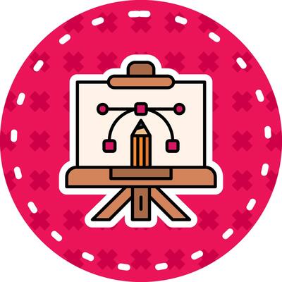 Canvas Line Filled Sticker Icon