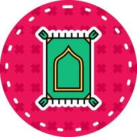 Prayer mate Line Filled Sticker Icon vector