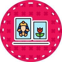 Display Line Filled Sticker Icon vector